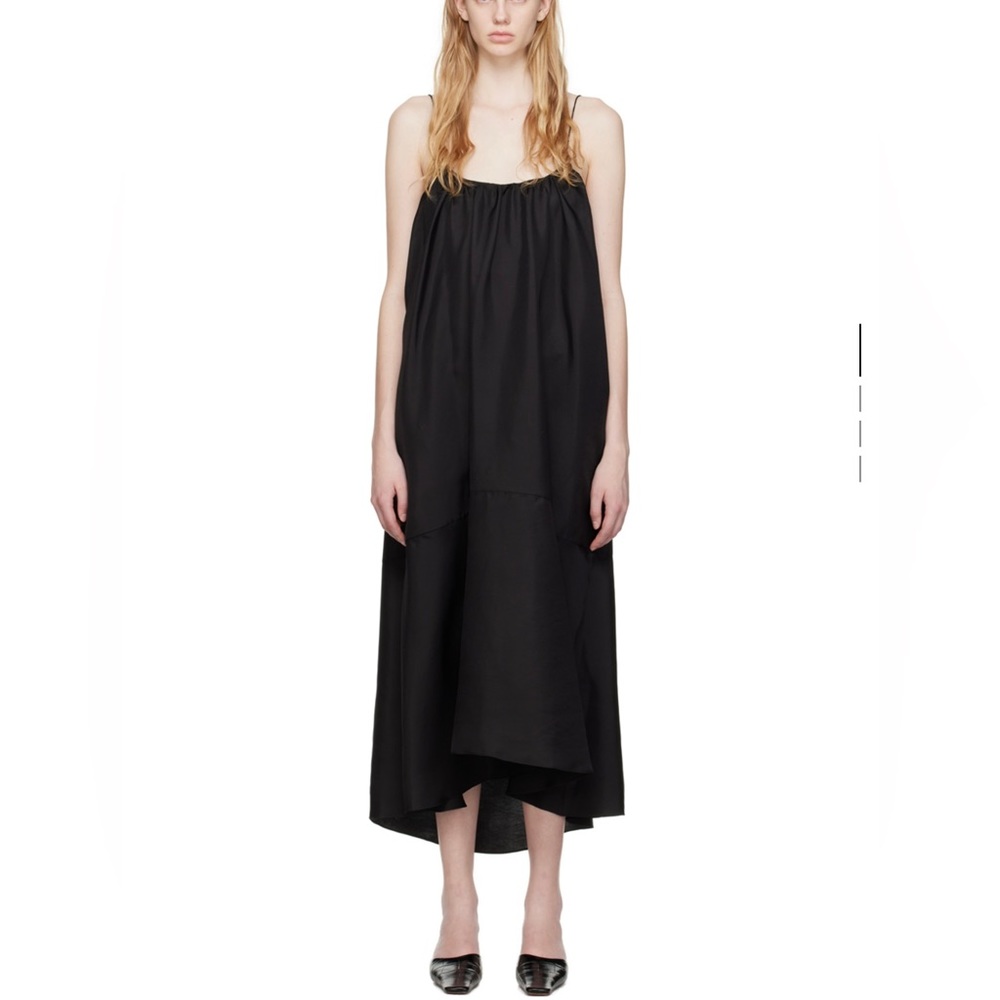 Esse studios black silk midi dress NWT